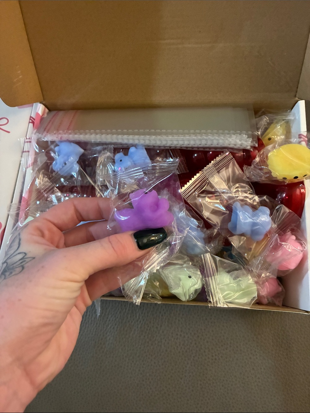 Valentine's Toy Box - Assorted Pink, Blue & Green Mini Toys - Picture 2 of 2